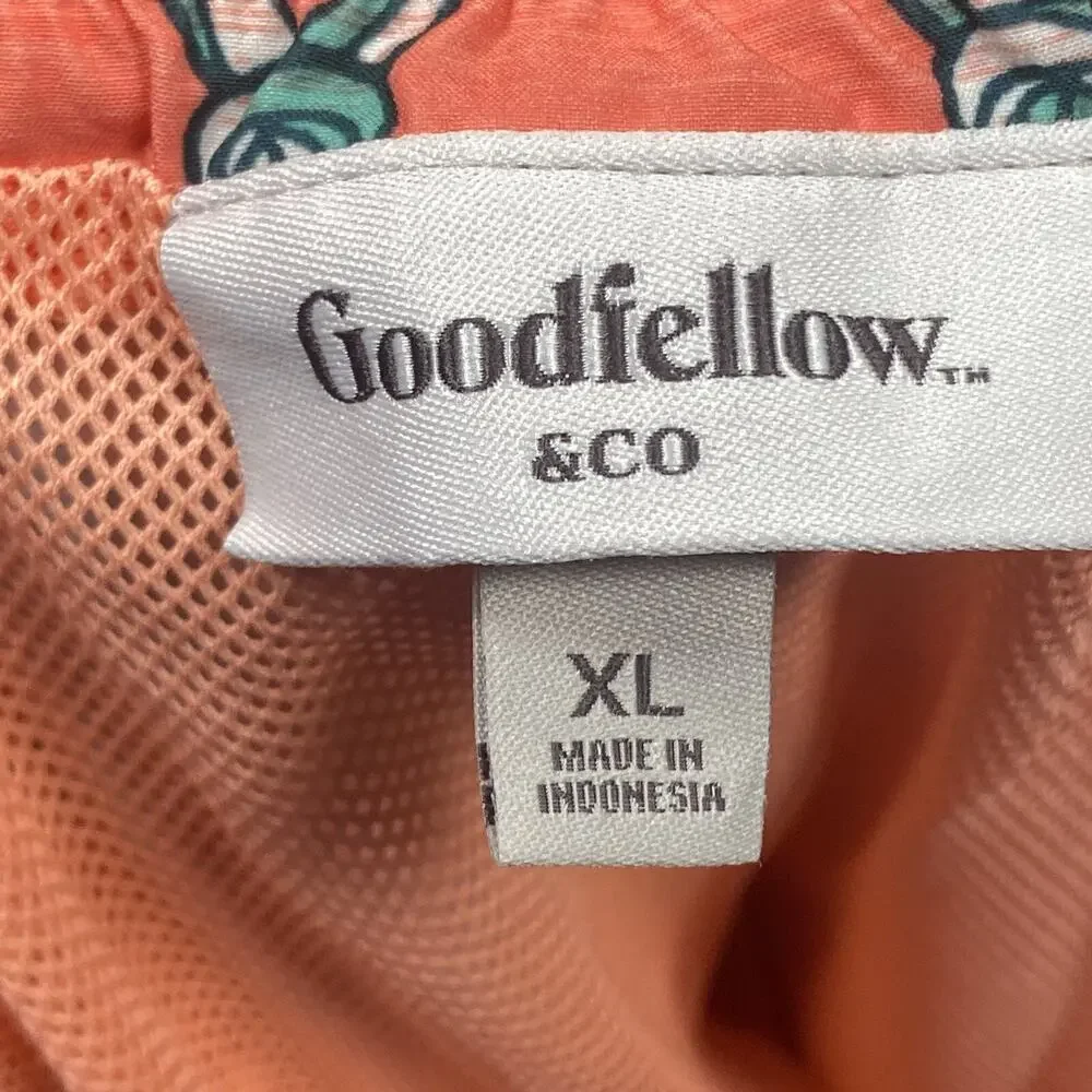 Goodfellow & Co Board Shorts Mens XL Swim Trunks Shorts Coral Orange Drawstring